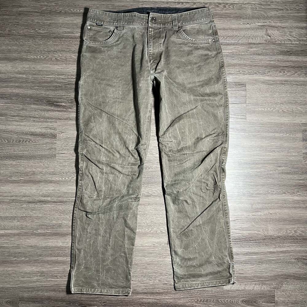 Kuhl Rydr Pants Men's 36x32 Gun Metal Vintage Patina Dye Articulated Knees EUC